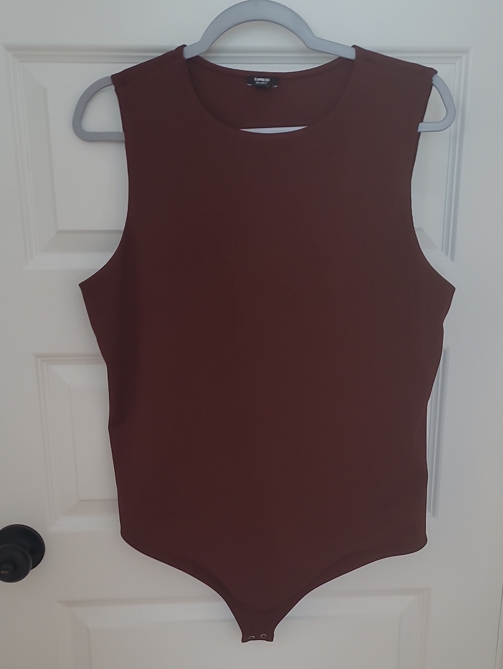 Express Sleeveless Bodysuit - Burgundy